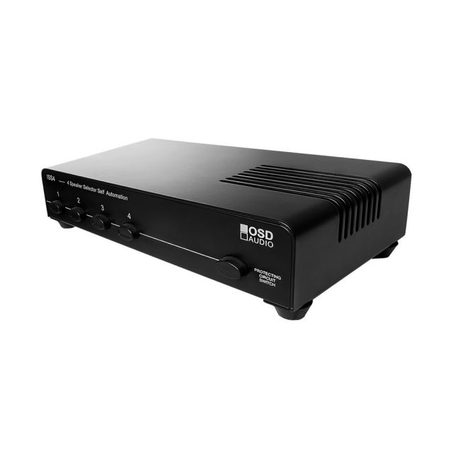 4x Pair High Power Speaker Selector with Impedance Protection and Easy Input/Output Connectors ISS4